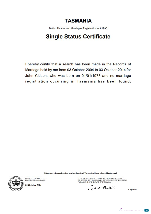 Download Australia Tasmania divorce certificate template in Word Photoshop template